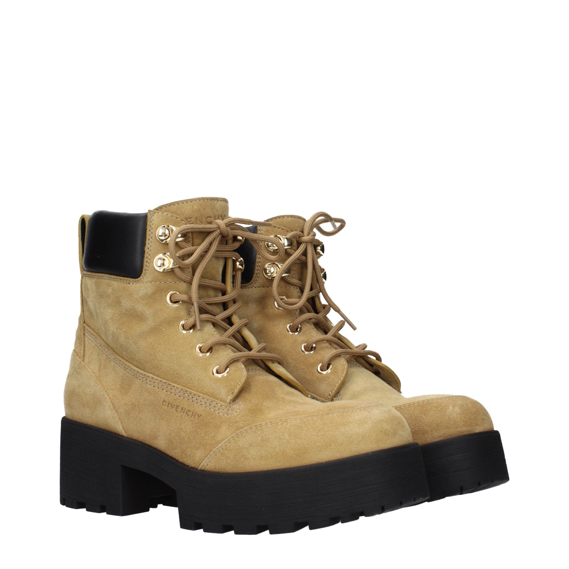 Ankle Boots by Givenchy for women in suede leather brown features an avant-garde Women's Suede Leather Ankle Boots silhouette, defined by a sophisticated and a avant-garde .
