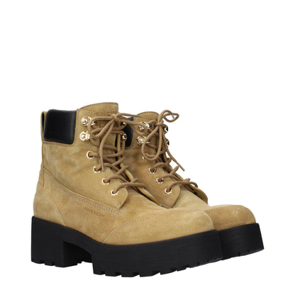 Ankle Boots by Givenchy for women in suede leather brown features an avant-garde Women's Suede Leather Ankle Boots silhouette, defined by a sophisticated and a avant-garde .