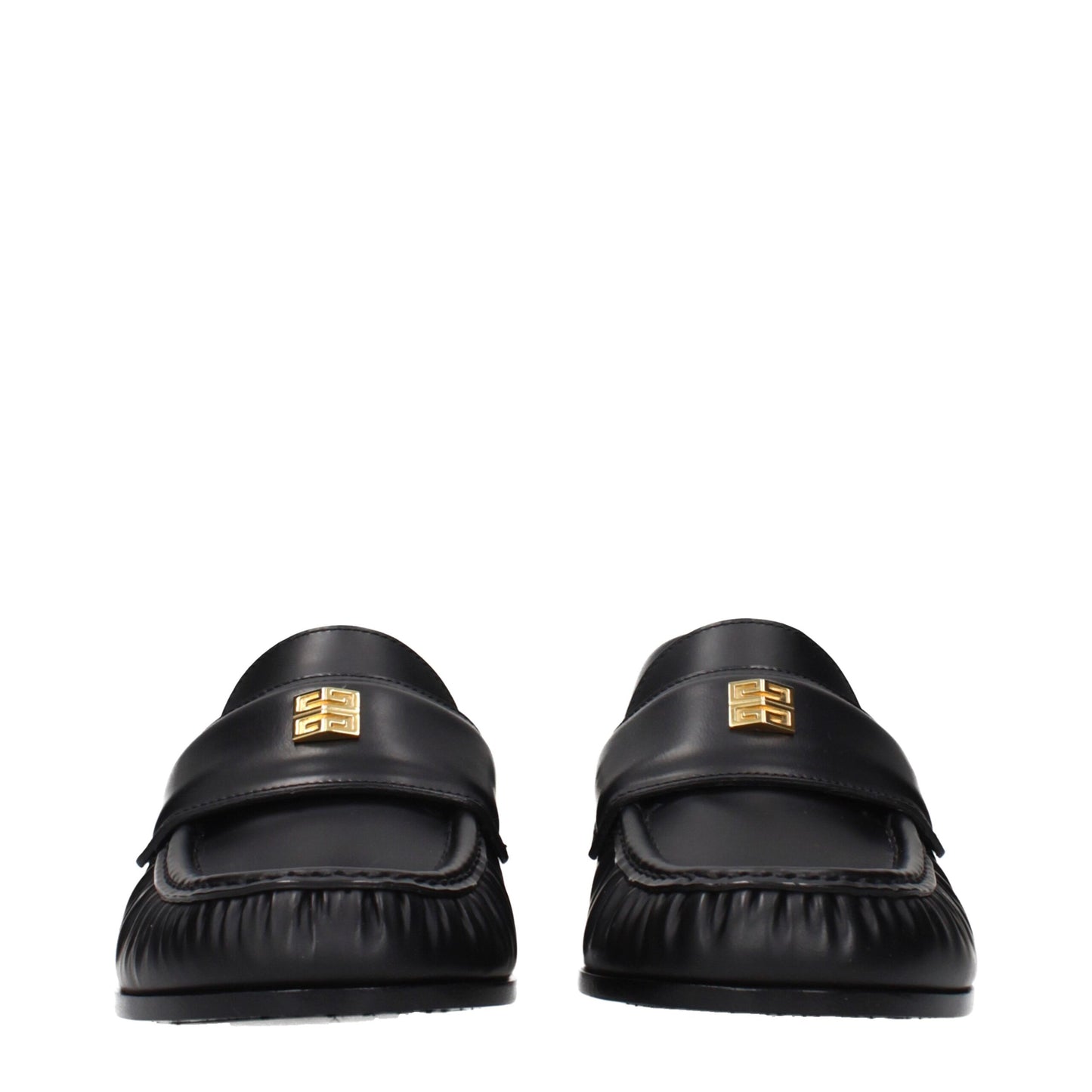 Flat Loafer Slip-On Shoes by Givenchy for women in leather black showcases a timeless silhouette from the Women's Leather Flat Loafer Slip-On Shoes collection, featuring a timeless flat and for a timeless finish.