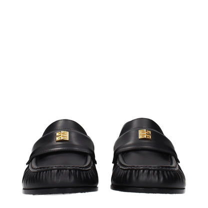 Flat Loafer Slip-On Shoes by Givenchy for women in leather black showcases a timeless silhouette from the Women's Leather Flat Loafer Slip-On Shoes collection, featuring a timeless flat and for a timeless finish.