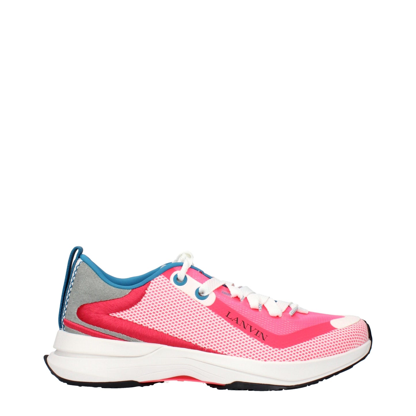 Athletic Sneakers by Lanvin for men in fabric pink features an exquisite silhouette, showcasing the premium athletic style of the Men's Athletic Fabric Sneakers with an exquisite finish.
