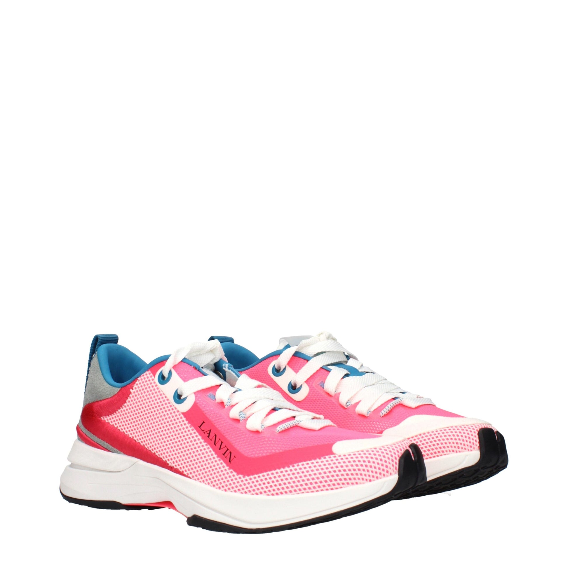 Athletic Sneakers by Lanvin for men in fabric pink features an effortless chic silhouette, showcasing the signature athletic style of the Men's Athletic Fabric Sneakers collection with a truly effortless chic finish.
