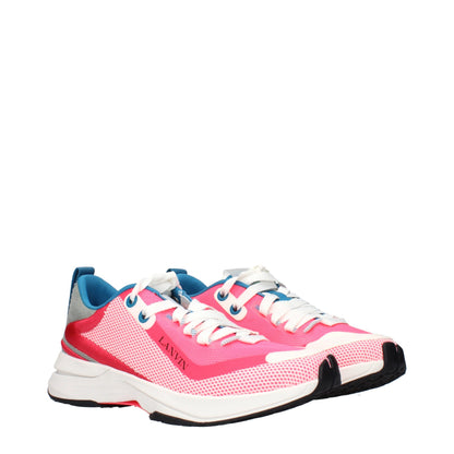 Athletic Sneakers by Lanvin for men in fabric pink features an effortless chic silhouette, showcasing the signature athletic style of the Men's Athletic Fabric Sneakers collection with a truly effortless chic finish.