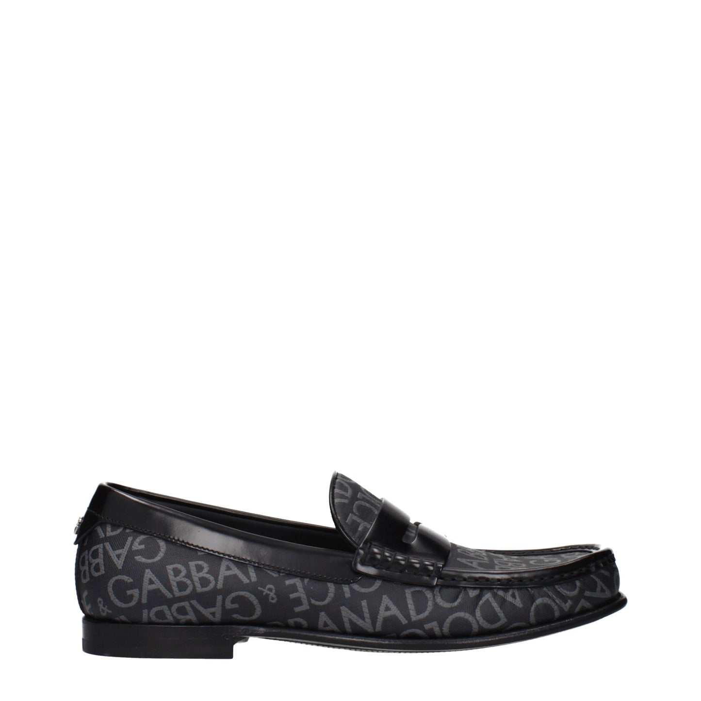 Dolce & Gabbana Men's Fabric Loafer Slip-On Shoes - Black