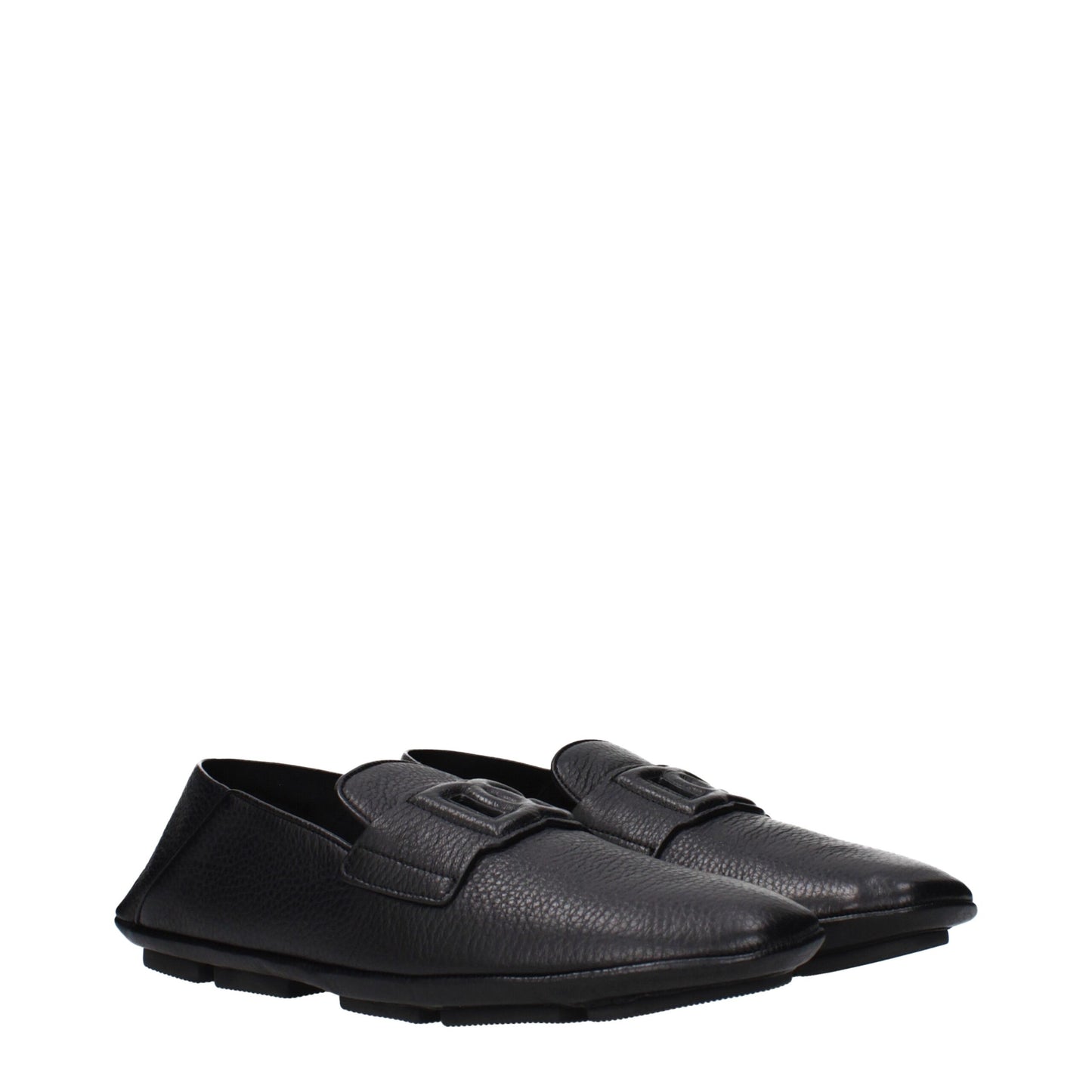 Loafer Slip-On Shoes by Dolce & Gabbana for men in leather black showcases a resplendent Men's Leather Loafer Slip-On Shoes aesthetic, defined by its resplendent and elegant .