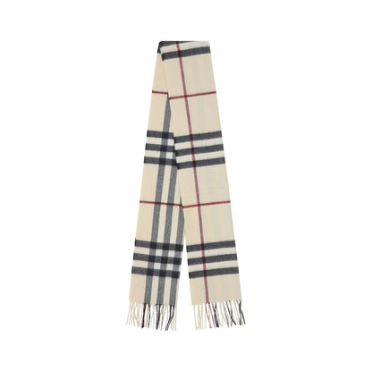 Scarf by Burberry for men in cashmere beige & patterned features a timeless silhouette, artfully capturing the essence of the timeless Archivio Cashmere Wrap Frayed-Edge Scarf design for a sophisticated look.