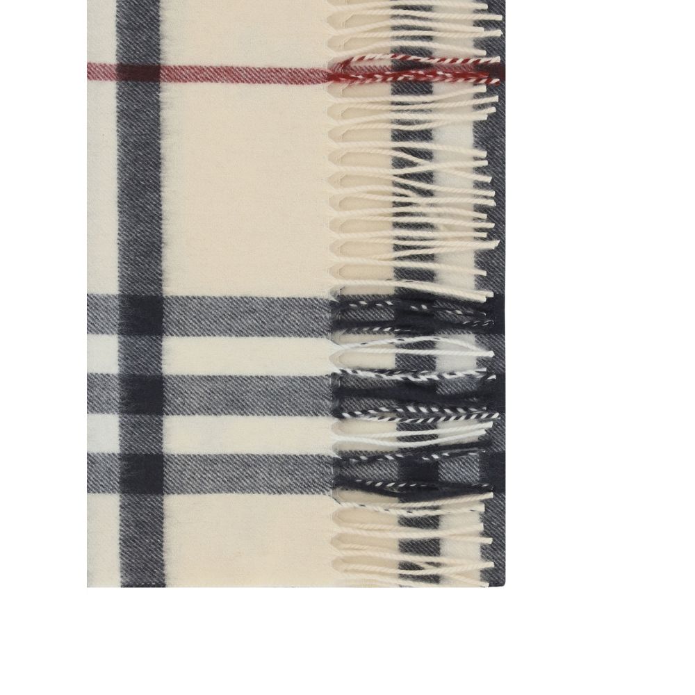 Scarf by Burberry for men in cashmere beige & patterned presents a effortlessly chic silhouette, artfully capturing the essence of the effortlessly chic Archivio Cashmere Wrap Frayed-Edge Scarf design for a sophisticated look.