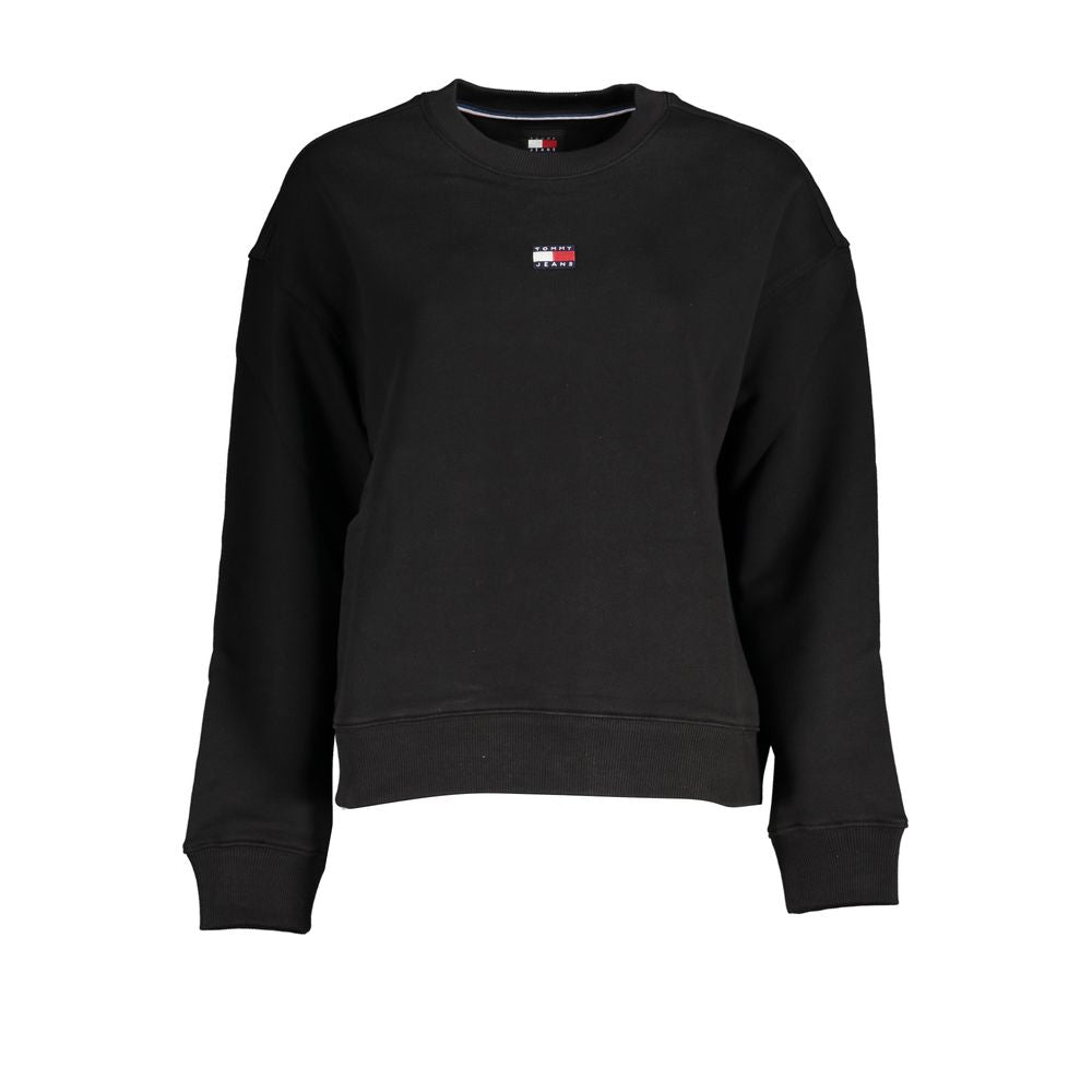 Sweatshirt by Tommy Hilfiger for men in cotton black, red, signature & print showcases a slouchy chic silhouette, artfully detailed with a slouchy chic crew neckline and for a slouchy chic finish.