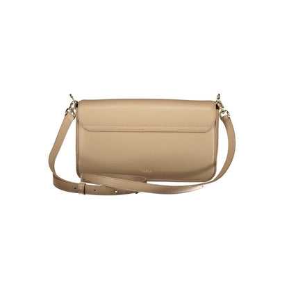 Shoulder Handbag by Furla for women in leather beige presents a ornamental silhouette, showcasing a secure zipper, ample built-in-compartments, cardholder & coin-purse, and versatile shoulder-strap for a ornamental finish.