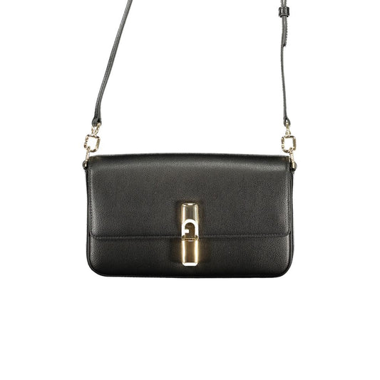Handbag by Furla for women in leather black presents a ornamental silhouette, showcasing a secure , ample internal-pockets, and versatile adjustable-strap & handle for a ornamental finish.