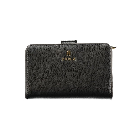 Wallet by Furla for women in leather black & brown presents a refined silhouette, artfully capturing the essence of the Ava Leather Wallet design with sophisticated for a refined look.