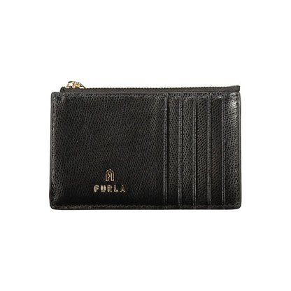 Wallet by Furla for women in leather black presents a architectural silhouette from the Roxie Leather Wallet collection, showcasing architectural compact-design for a architectural finish.