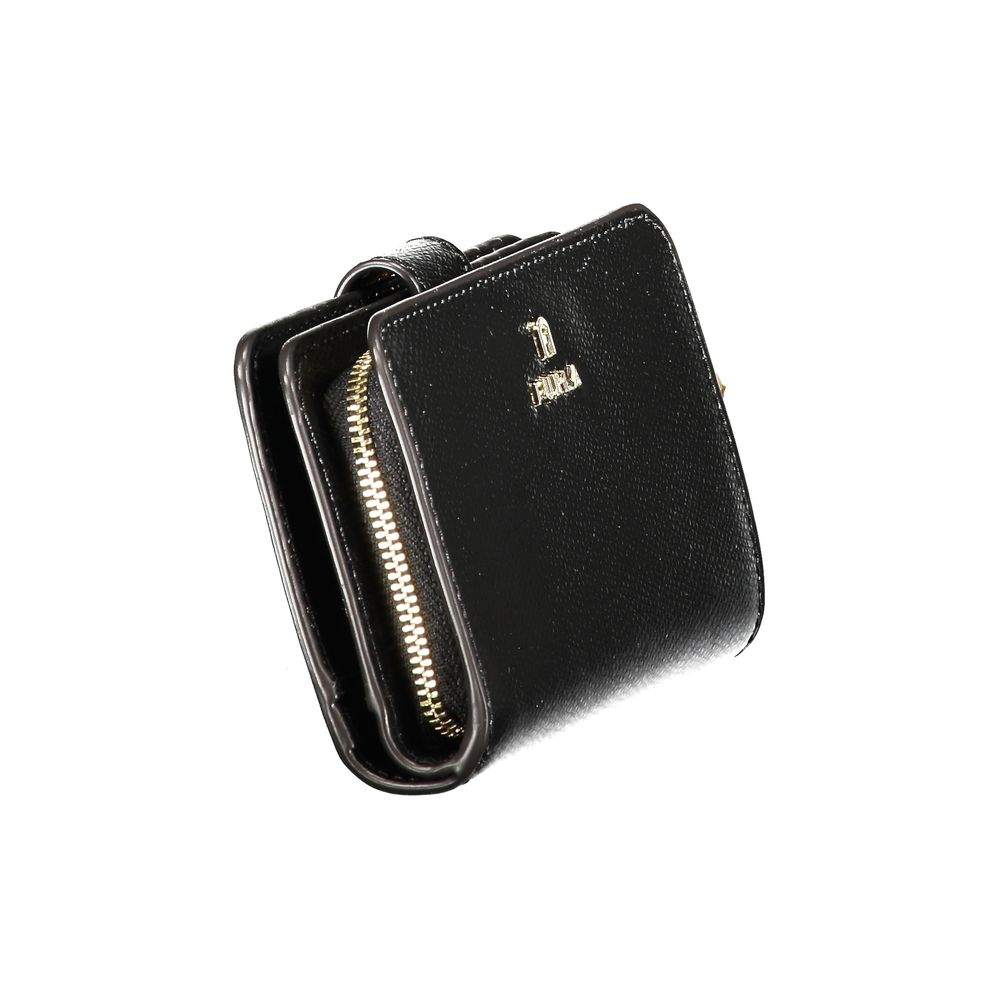 Wallet by Furla for women in leather black & brown features a streamlined silhouette, showcasing the streamlined Ava Leather Wallet design with sophisticated for a premium look.