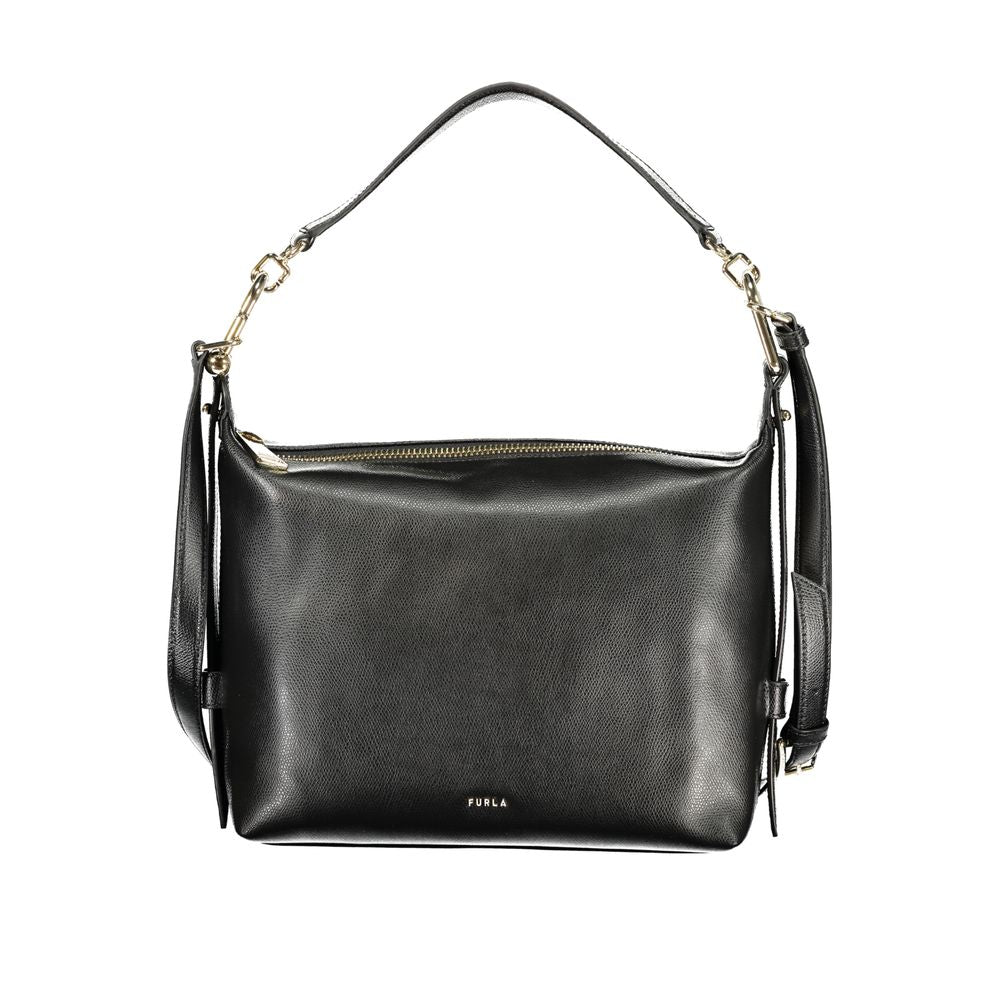 Handbag by Furla for women in leather & metal black presents a ornamental silhouette, showcasing a secure , ample internal-pockets, and versatile handle for a ornamental finish.