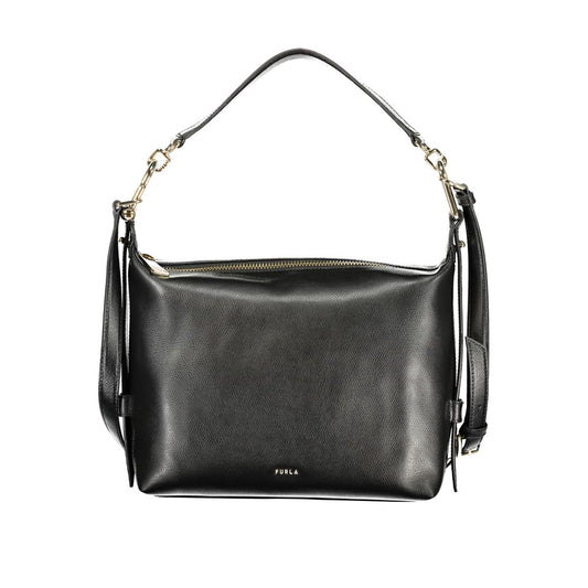 Handbag by Furla for women in leather & metal black presents a ornamental silhouette, showcasing a secure , ample internal-pockets, and versatile handle for a ornamental finish.