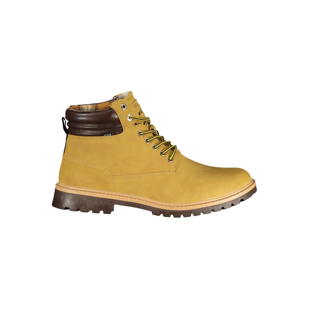 Lace-Up Ankle Boots by Gas for men in polyester & polyurethane beige features an dynamic silhouette, showcasing the dynamic Men's Polyester & Polyurethane Lace-Up Ankle Boots design with its distinctive and elegant .