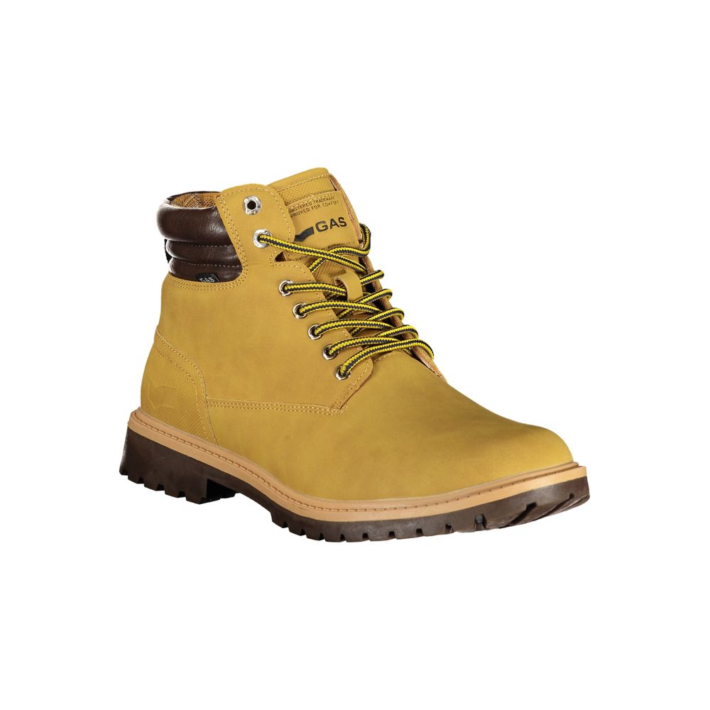 Lace-Up Ankle Boots by Gas for men in polyester & polyurethane beige features an high-performance silhouette, showcasing the sophisticated design of the Men's Polyester & Polyurethane Lace-Up Ankle Boots with a and a refined .