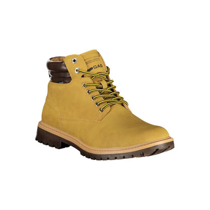 Lace-Up Ankle Boots by Gas for men in polyester & polyurethane beige features an high-performance silhouette, showcasing the sophisticated design of the Men's Polyester & Polyurethane Lace-Up Ankle Boots with a and a refined .