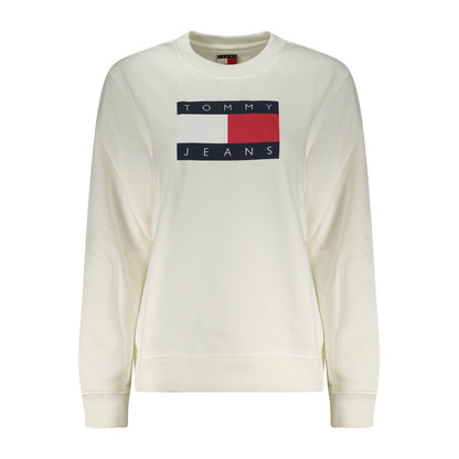 Sweatshirt by Tommy Hilfiger for women in cotton white features an enviable silhouette, showcasing a premium and refined for a truly enviable finish.