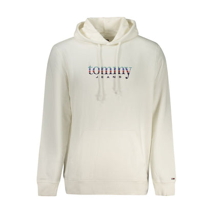 Sweatshirt by Tommy Hilfiger for men in cotton black & white showcases a slouchy chic silhouette, artfully detailed with a slouchy chic hooded crew neckline and for a slouchy chic finish.