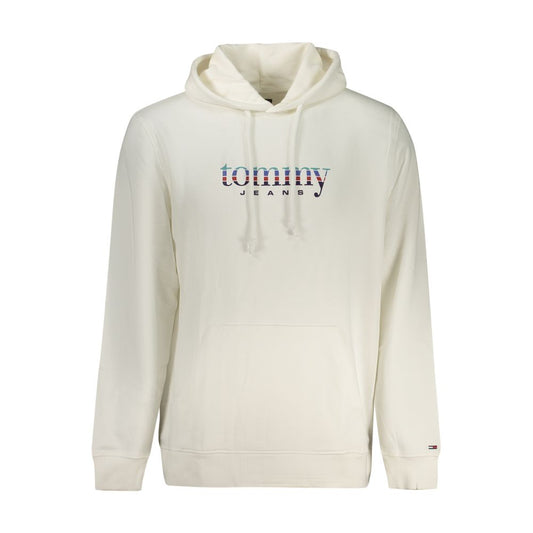 Sweatshirt by Tommy Hilfiger for men in cotton black & white showcases a slouchy chic silhouette, artfully detailed with a slouchy chic hooded crew neckline and for a slouchy chic finish.