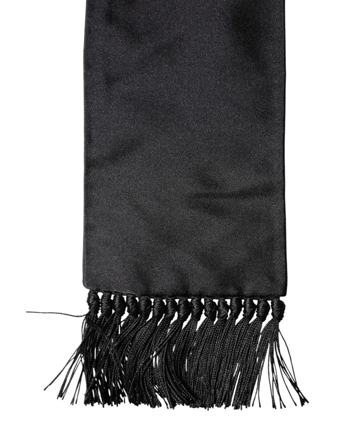 Dolce & Gabbana Lace Marble & Silk Foulard Stole Wrap Fringes Scarf - Black