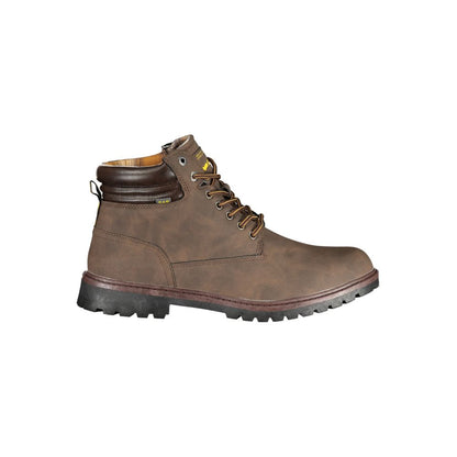 Gas Men's Polyester & Polyurethane Lace-Up Boots - Blue Brown