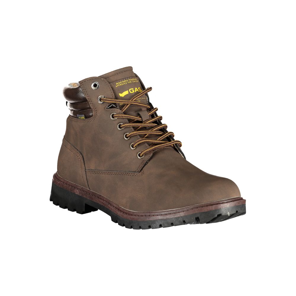 Gas Men's Polyester & Polyurethane Lace-Up Boots - Blue Brown