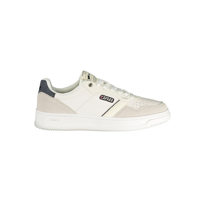 Athletic Sneakers by Gas for men in polyester & polyurethane blue & white showcases an impeccable silhouette, defined by an impeccable athletic style design that perfectly captures the essence of the Crisp Men's Athletic Polyester & Polyurethane Sneakers.