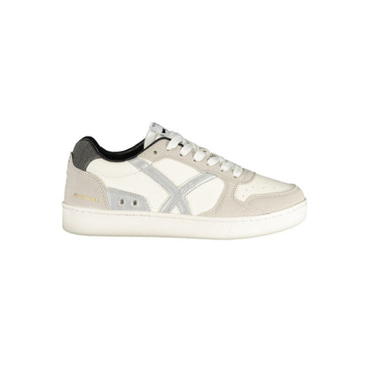 Athletic Sneakers by Gas for women in polyester & polyurethane black, silver & white presents a sleek silhouette, perfectly capturing the athletic style essence of Women's Athletic Polyester & Polyurethane Sneakers with its sleek design and premium finish.