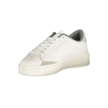 Athletic Sneakers by Gas for women in polyester & polyurethane white & print features an architectural silhouette, showcasing the premium athletic style of the Crisp Essence Women's Athletic Polyester & Polyurethane Sneakers with an architectural finish.