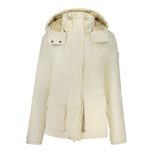 This Parka by North Sails for women in polyamide polyester viscose green, white & signature presents a enveloping silhouette, meticulously detailed with and a enveloping crew neckline.