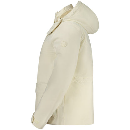 This Parka by North Sails for women in polyamide polyester viscose green, white & signature presents a utilitarian silhouette, meticulously detailed with and a utilitarian for a sophisticated, weather-ready look.