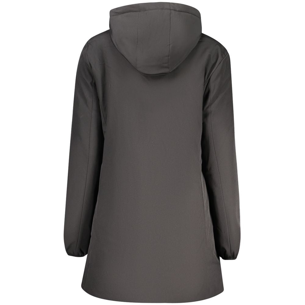 Hooded Overcoat by North Sails for women in polyester black presents a luxurious silhouette, showcasing a luxurious hooded neckline and sophisticated pockets & hooded for a premium, luxurious look.