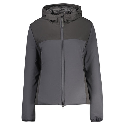 Hooded Windbreaker Jacket by North Sails for women in polyester black showcases a urban chic silhouette, detailed with a urban chic hooded neckline and functional pockets, hooded & windproof for a polished finish.