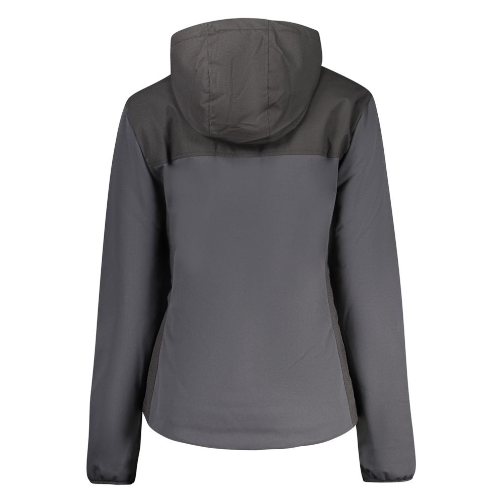 Hooded Windbreaker Jacket by North Sails for women in polyester black features an stylish silhouette, showcasing a sophisticated hooded neckline and performance-driven pockets, hooded & windproof for a premium, stylish look.