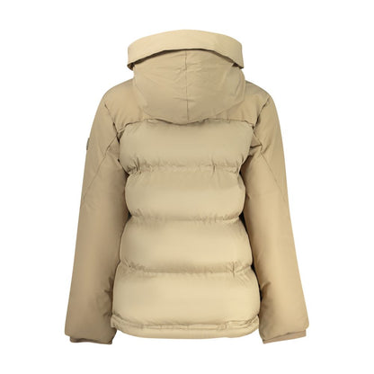 Hooded Overcoat by North Sails for women in polyester brown features a cosy chic silhouette, artfully detailed with a sophisticated hooded neckline and premium pockets & hooded for a cosy chic finish.