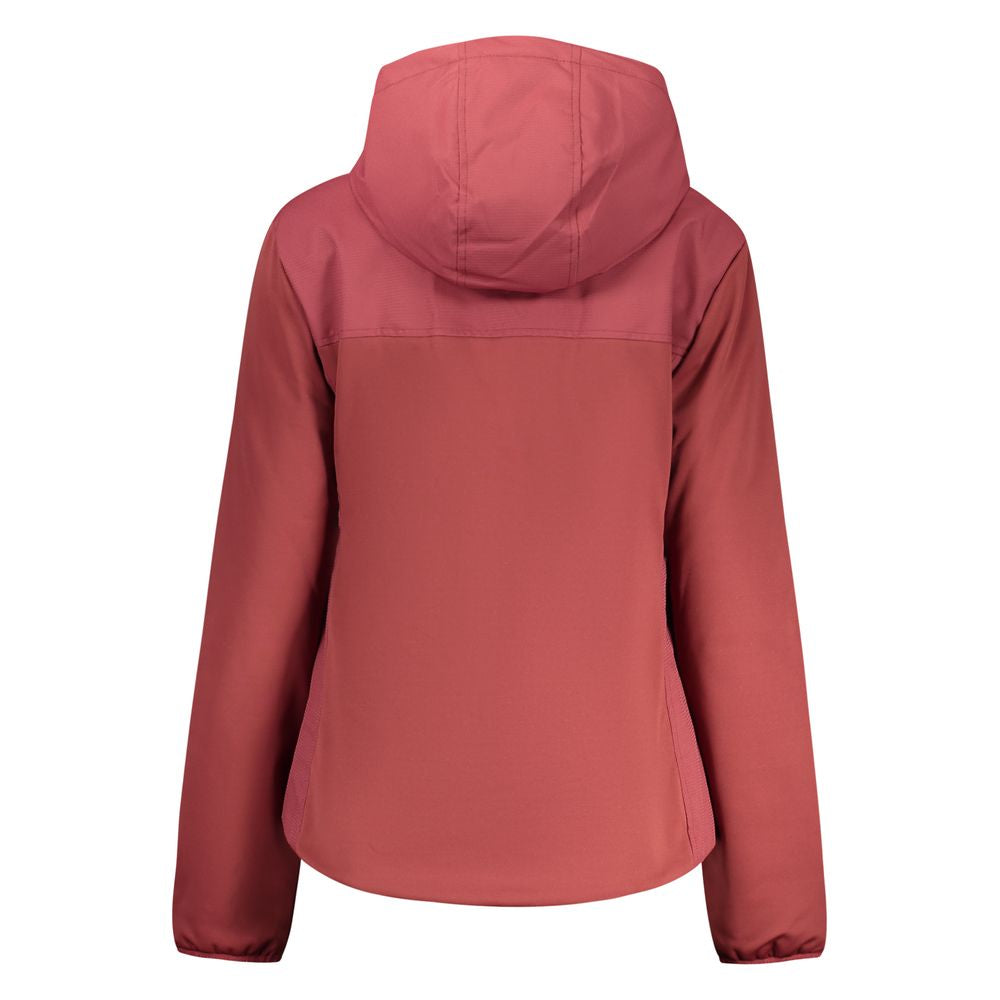 Hooded Windbreaker Jacket by North Sails for women in polyester red features an stylish silhouette, showcasing a sophisticated hooded neckline and performance-driven pockets, hooded & windproof for a premium, stylish look.