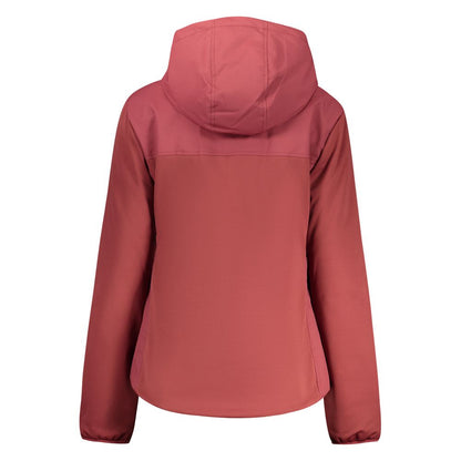 Hooded Windbreaker Jacket by North Sails for women in polyester red features an stylish silhouette, showcasing a sophisticated hooded neckline and performance-driven pockets, hooded & windproof for a premium, stylish look.