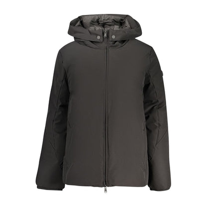 Hooded Windbreaker Jacket by North Sails for women in polyester black showcases a urban chic silhouette, detailed with a urban chic hooded neckline and functional pockets, hooded & windproof for a polished finish.
