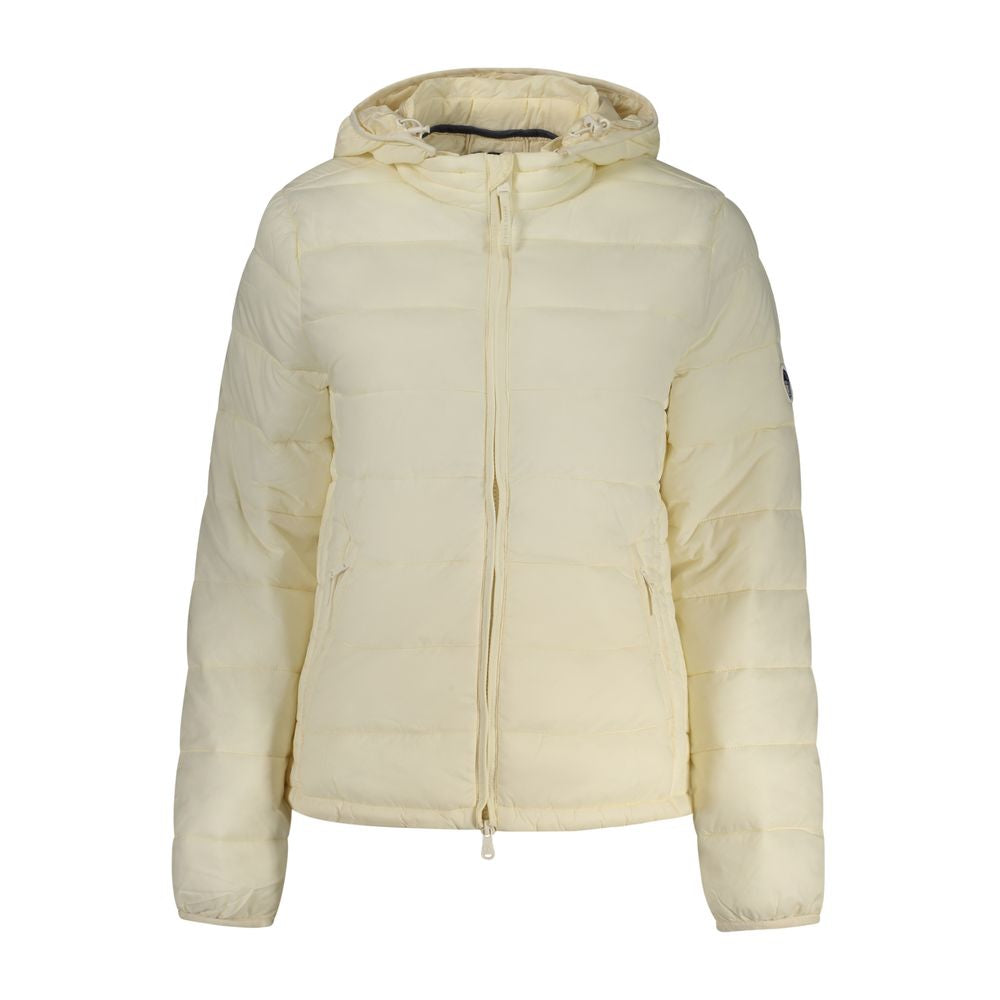 Hooded Windbreaker Jacket by North Sails for women in polyester white features an perennial silhouette with a refined hooded neckline and perennial pockets, hooded & windproof for a sophisticated weather-resistant look.