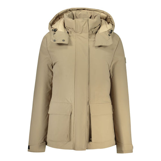 Hooded Parka by North Sails for women in polyester brown presents a decadent silhouette, showcasing the decadent hooded neckline and functional hooded for a premium, weather-ready look.