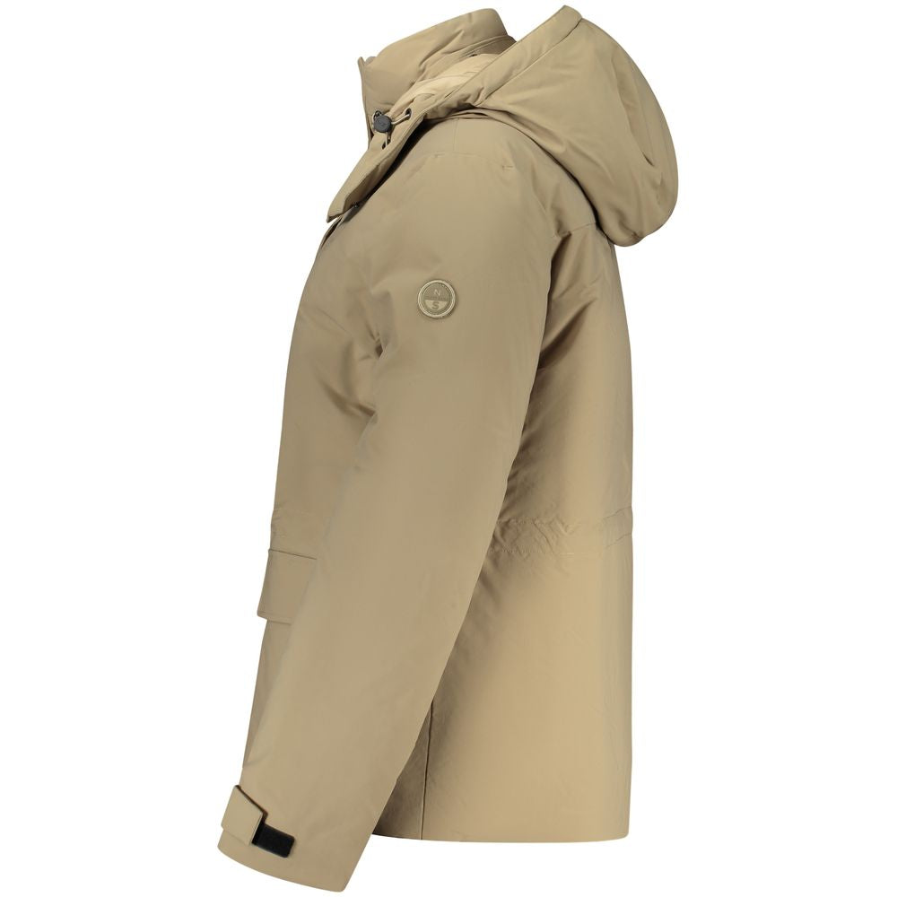 Hooded Parka by North Sails for women in polyester brown features a stylish silhouette, meticulously detailed with a sophisticated and functional hooded for a stylish finish.