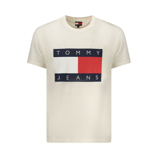 T-Shirt by Tommy Hilfiger for men in cotton pink & white showcases a fashionable silhouette, elegantly detailed with a fashionable and for a sophisticated, high-fashion look.