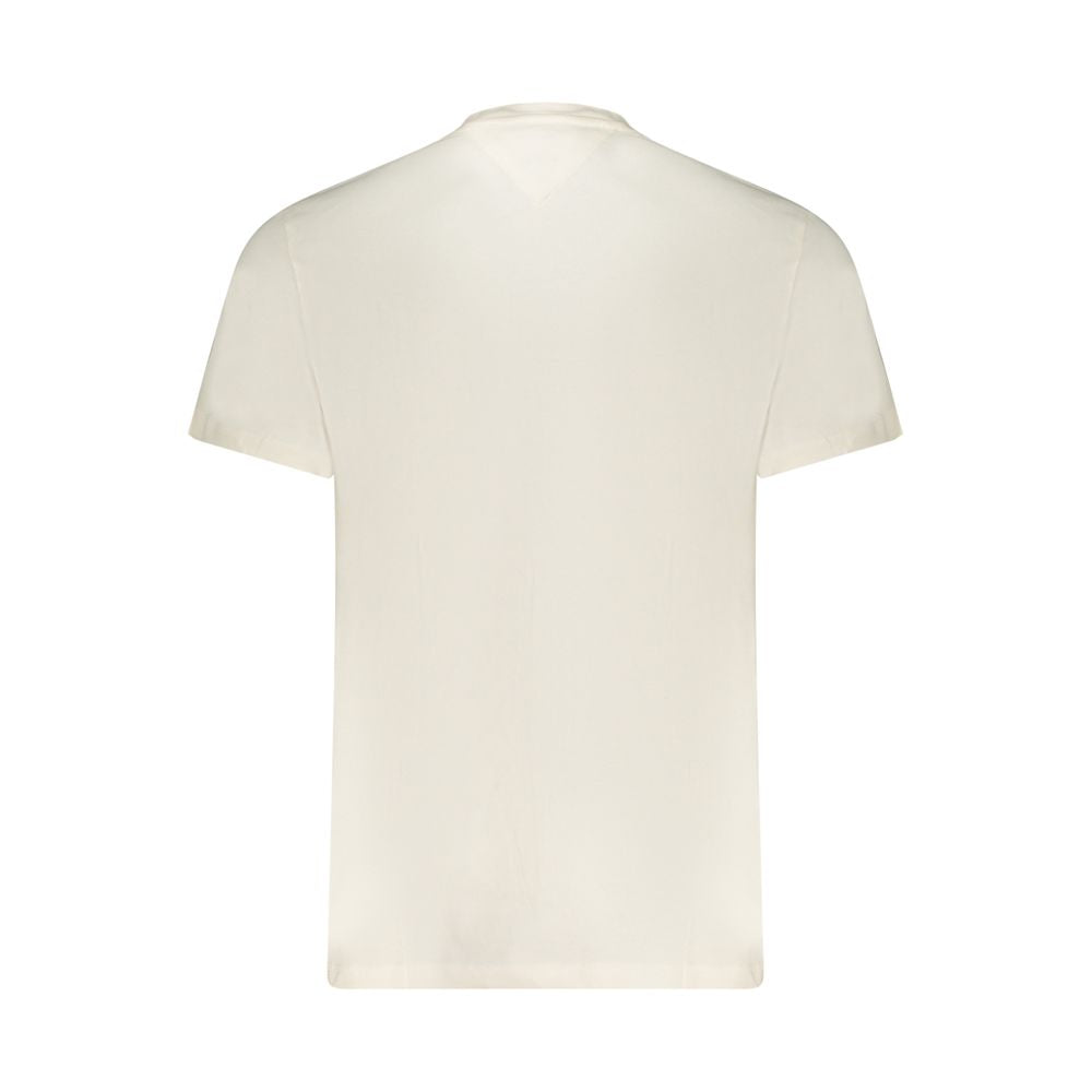 Activewear T-Shirt by Tommy Hilfiger for men in cotton cream & white features an ergonomic design with , highlighting a ergonomic length and ergonomic for a high-performance look.