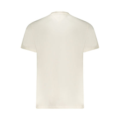 Activewear T-Shirt by Tommy Hilfiger for men in cotton cream & white features an ergonomic design with , highlighting a ergonomic length and ergonomic for a high-performance look.