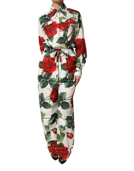One-Piece by Dolce & Gabbana for women in cotton white, patterned, floral, signature & print presents a mesmerising silhouette, showcasing a sophisticated and long-sleeve for a truly mesmerising finish.