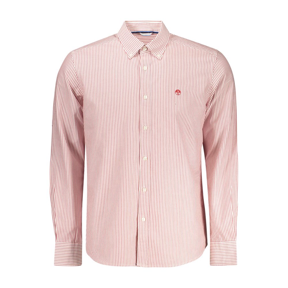 Shirt by North Sails for men in cotton blue, white & patterned showcases a sleek silhouette, elegantly detailed with a sleek and long-sleeve for a sleek finish.