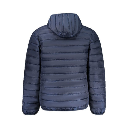 Hooded Windbreaker Jacket by Accademia Militare for men in polyester blue features an magnificent silhouette, showcasing the sophisticated hooded neckline and functional lightweight, pockets, hooded & windproof for a premium, magnificent look.
