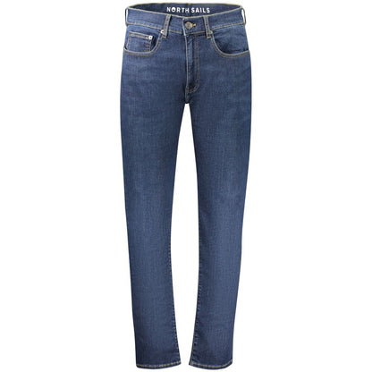Jeans by North Sails for men in stretch denim cotton blue features an refined tailoring silhouette, showcasing a premium relaxed-fit & regular-fit with a and long cut for a refined tailoring look.